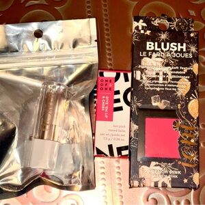 3 PC Makeup Lot: FLOWER Beauty Matte Lipstick, ioni blush, one of one lip &cheek
